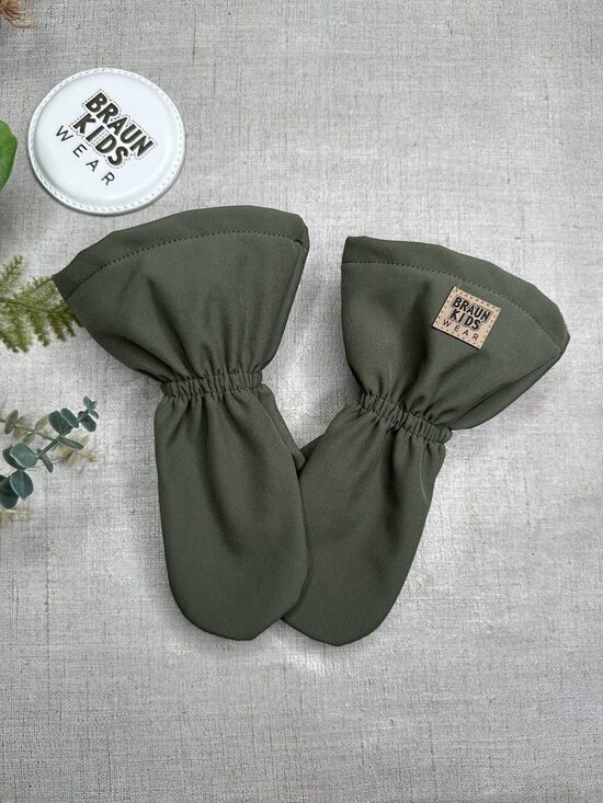 Starpsezonas softshell cimdi - pelēcīgs haki